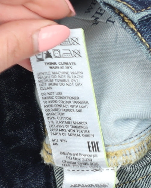 Marks and Spencer Men's Blue Skinny Jeans, Size 30