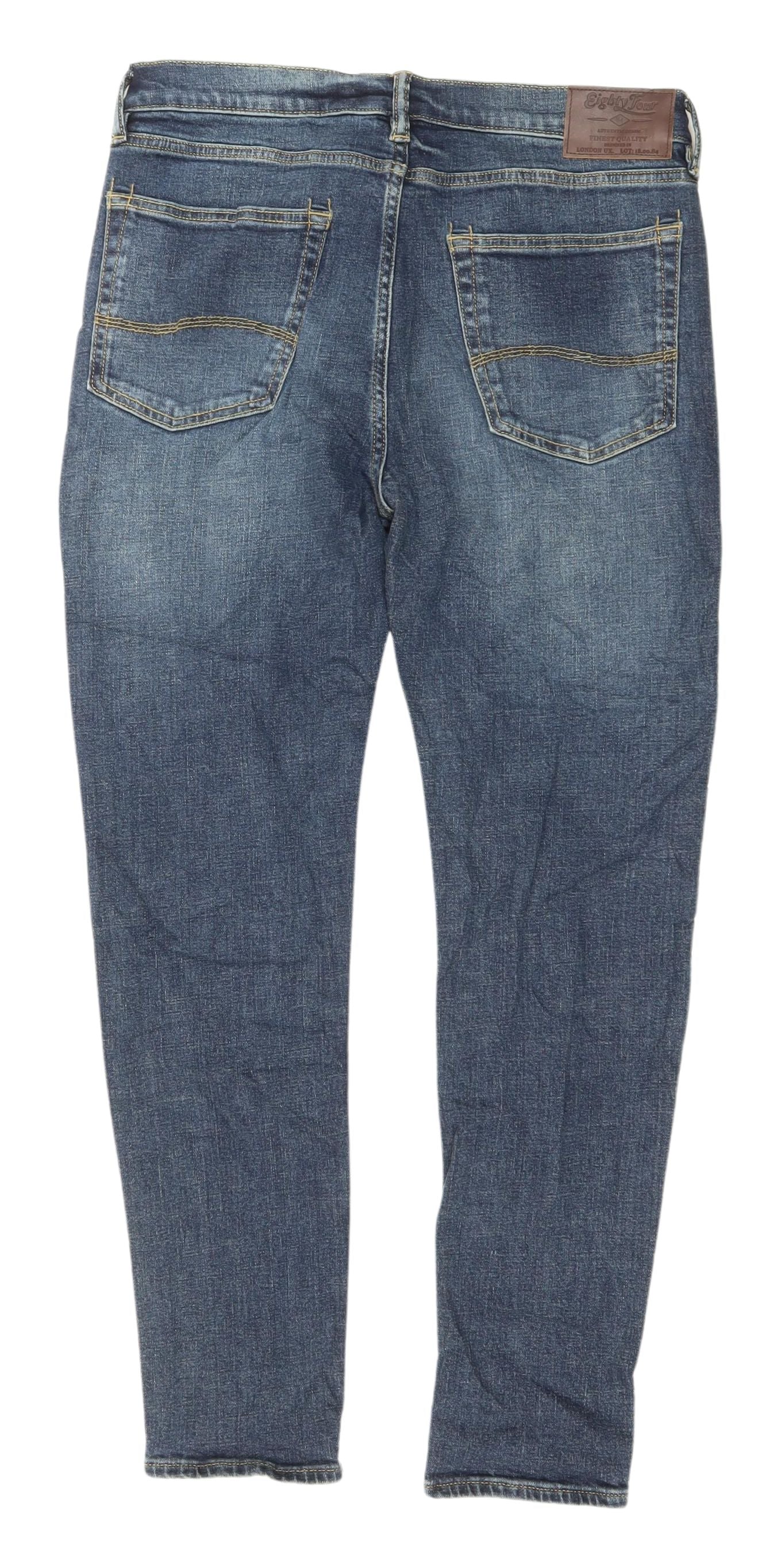 Marks and Spencer Men's Blue Skinny Jeans, Size M