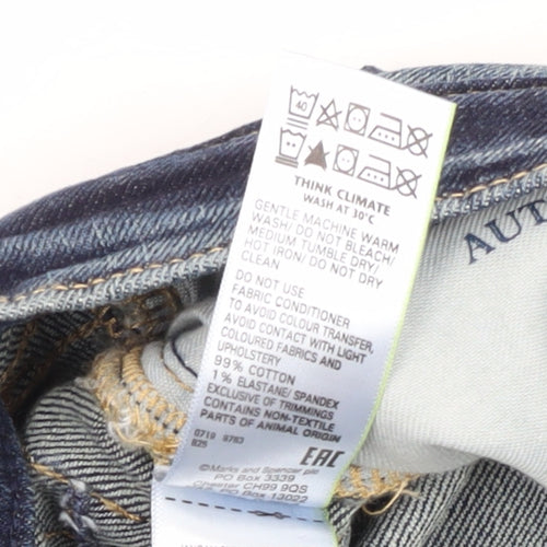 Marks and Spencer Men's Blue Skinny Jeans, Size M