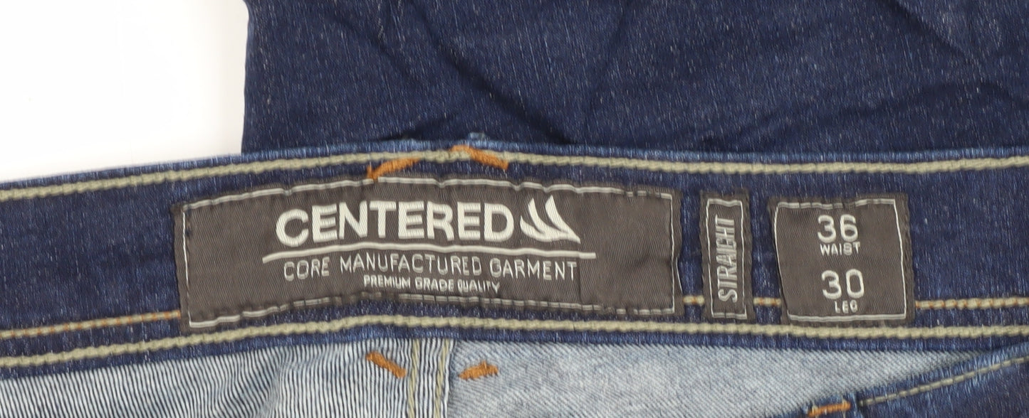 Centered Men's Blue Straight Jeans, Size 36