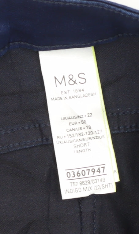 Marks and Spencer Women's Blue Skinny Jeans Size 22