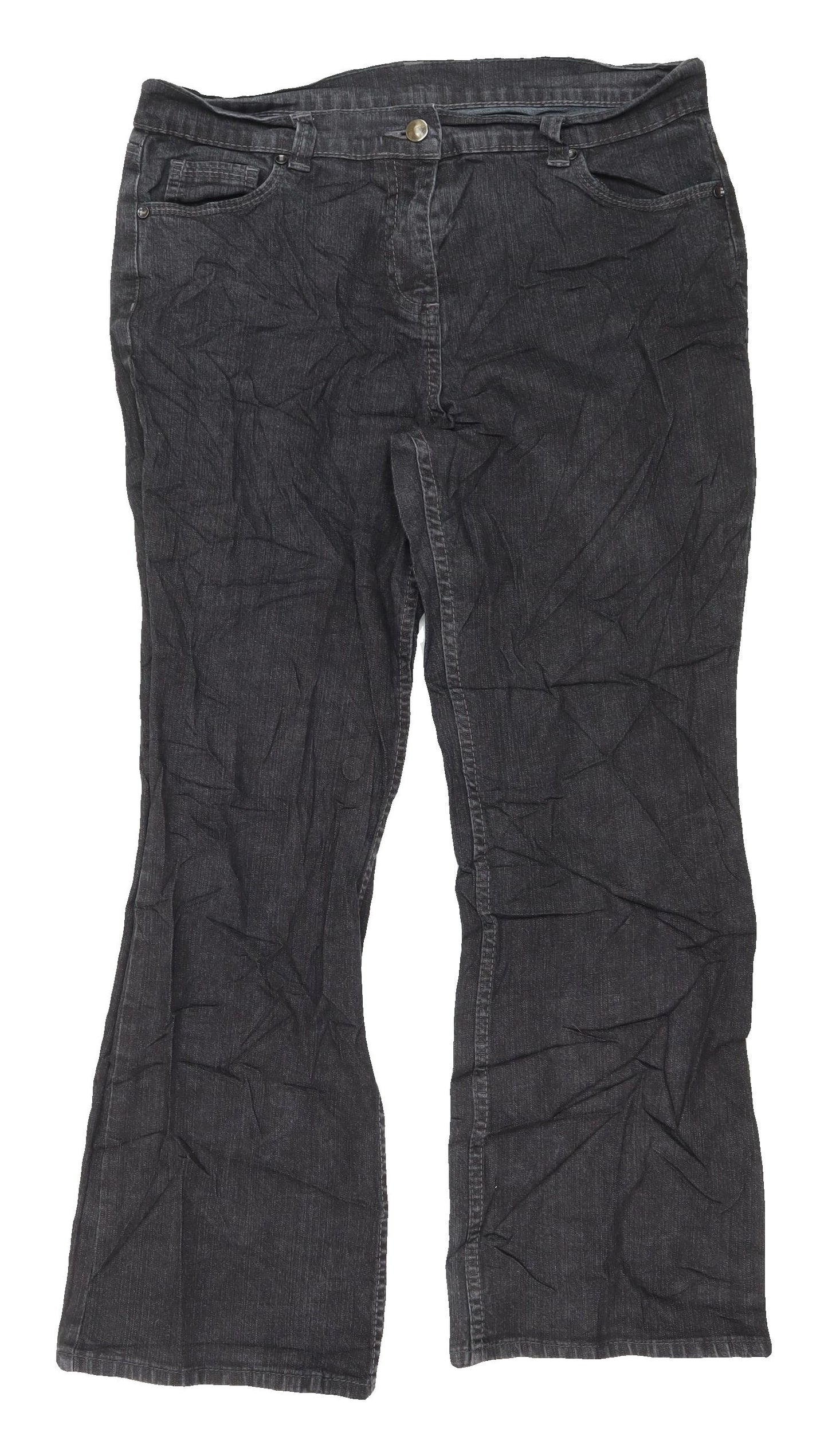 Marks and Spencer Black Bootcut Women's Jeans Size 14