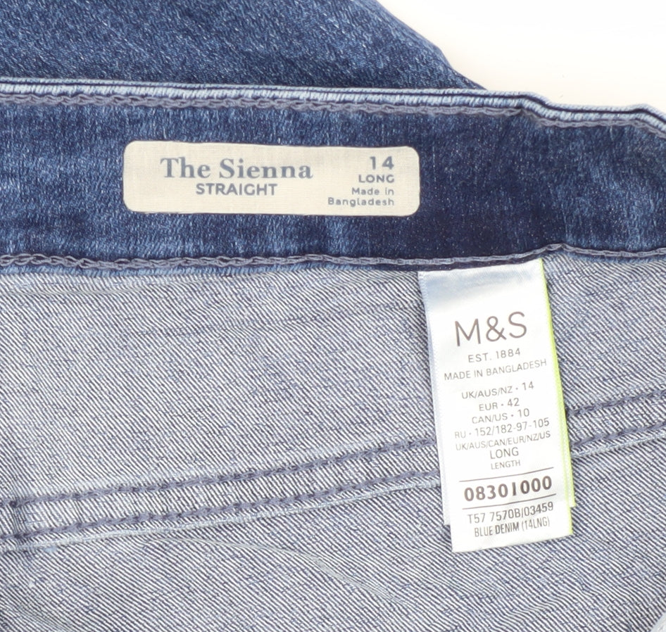 Marks and Spencer Women's Blue Straight Jeans Size 14