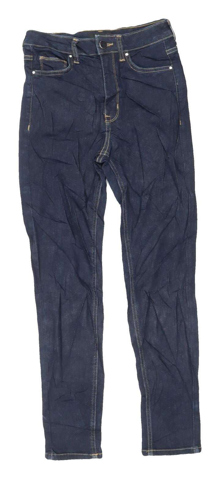 Marks & Spencer Women's Blue Skinny Jeans - Size 8