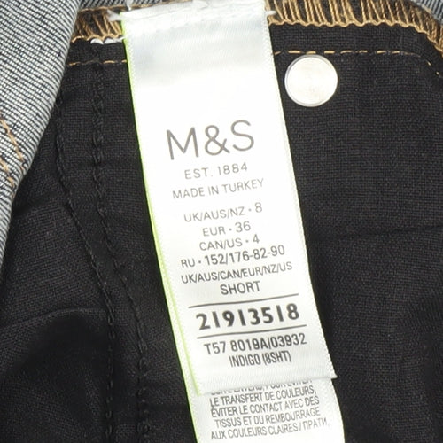 Marks & Spencer Women's Blue Skinny Jeans - Size 8