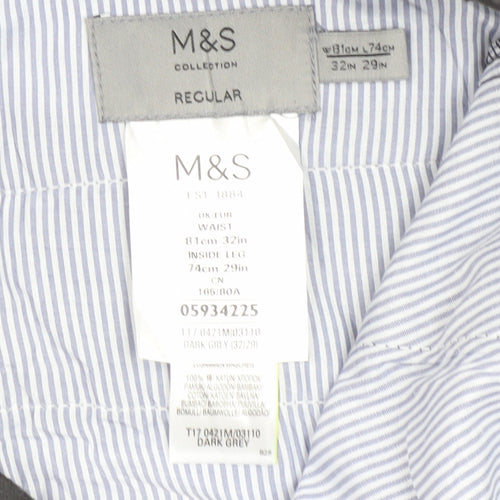 Marks and Spencer Men's Grey Dress Pants, Size 32