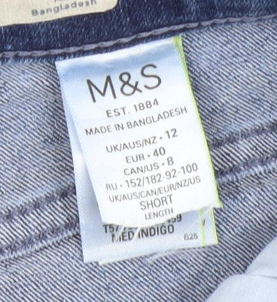 Marks and Spencer Women's Blue Straight Jeans Size 12