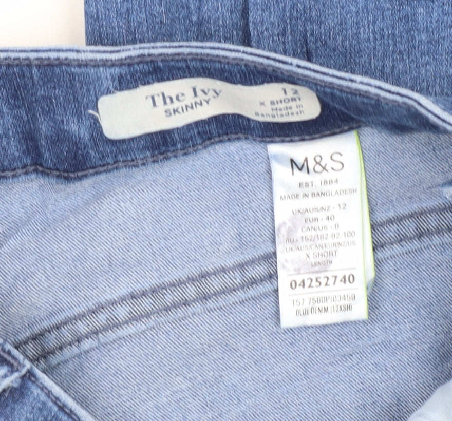 Marks and Spencer Women's Blue Skinny Jeans Size 12