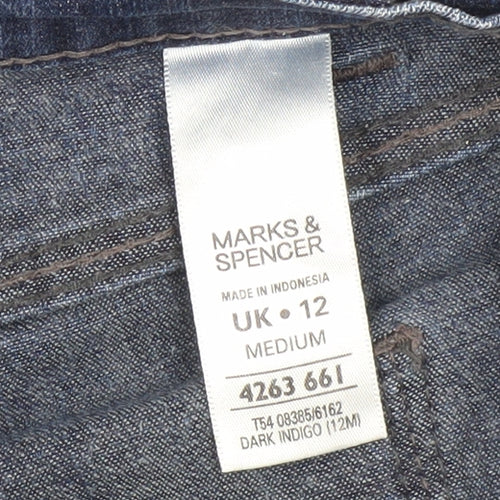 Marks and Spencer Women's Straight Blue Jeans Size 12