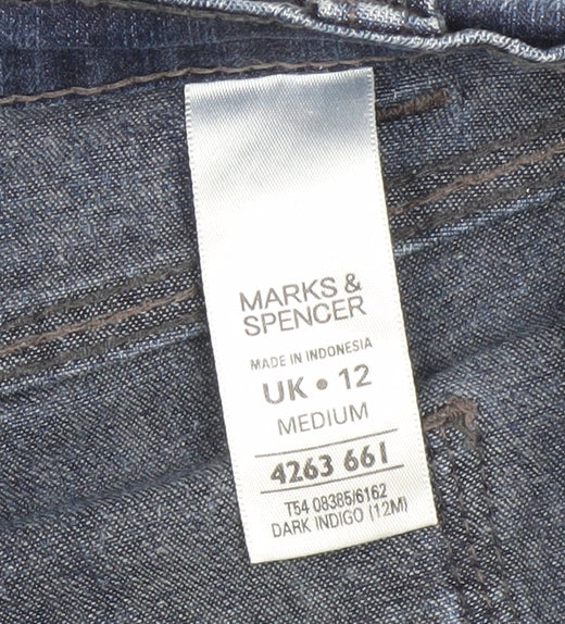 Marks and Spencer Women's Straight Blue Jeans Size 12