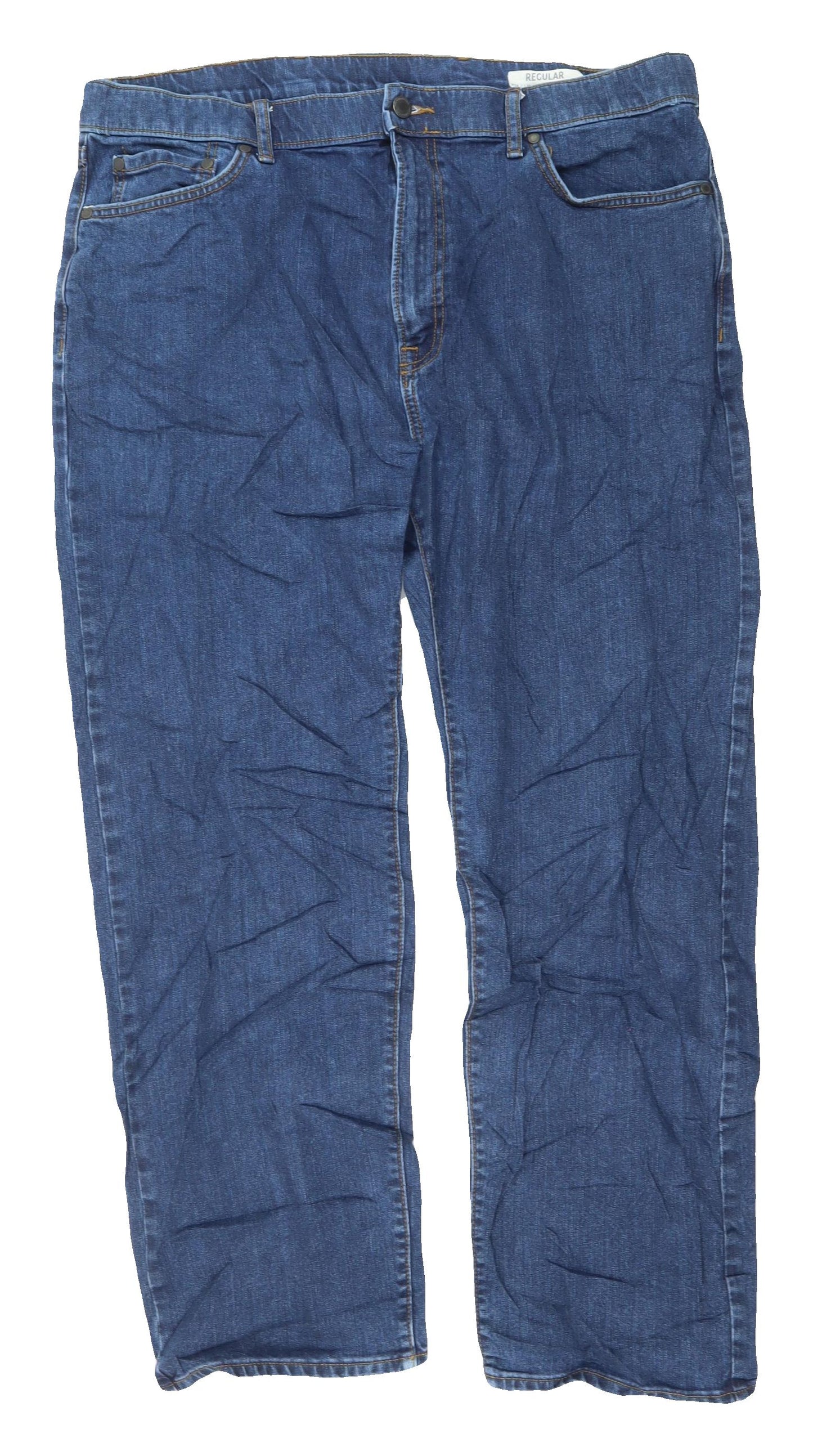 Marks and Spencer Men's Blue Straight Jeans, Size 38