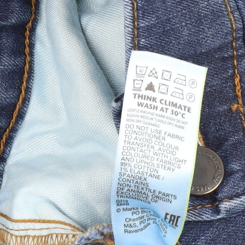 Marks and Spencer Men's Blue Straight Jeans, Size 38