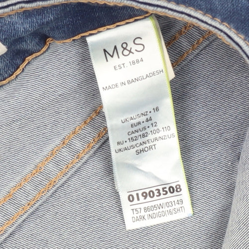 Marks and Spencer Women's Blue Skinny Jeans Size 16