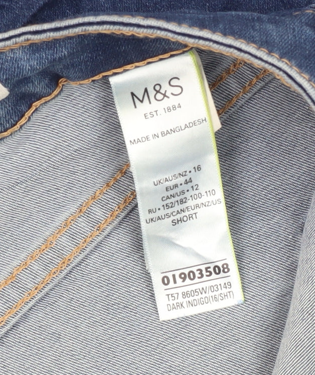Marks and Spencer Women's Blue Skinny Jeans Size 16