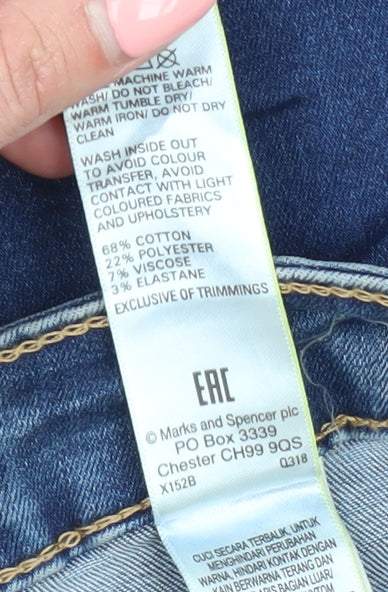 Marks and Spencer Women's Blue Skinny Jeans Size 16