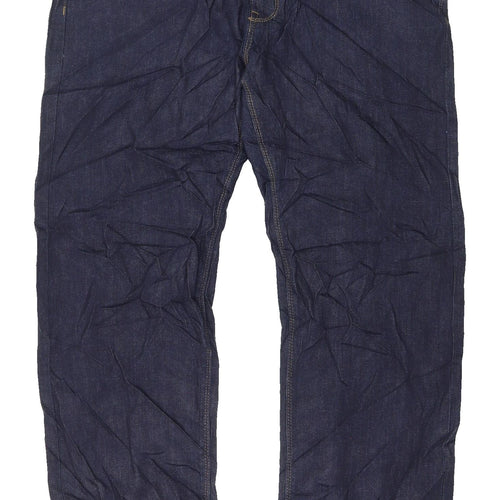 Marks and Spencer Men's Blue Straight Jeans 32W 29L