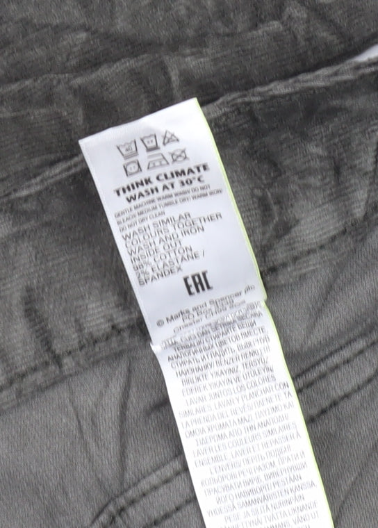 Marks and Spencer Women's Green Corduroy Trousers