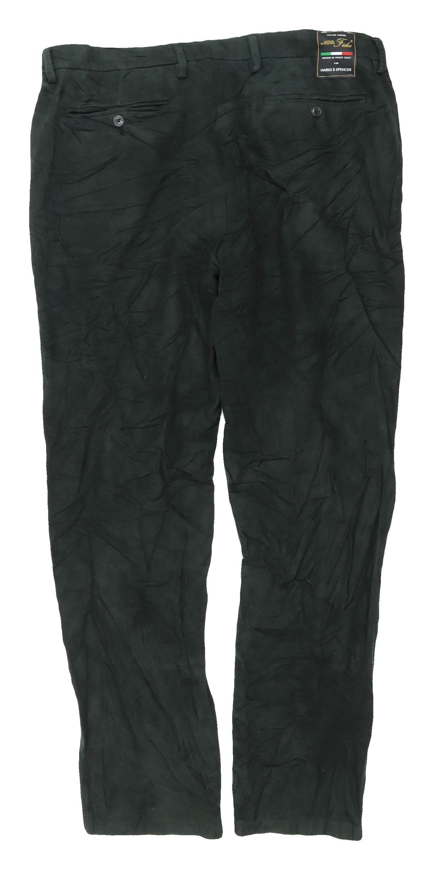 Marks and Spencer Men's Green Chino Trousers, Size 38