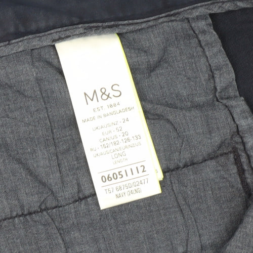 Marks and Spencer Women's Blue Trousers, Size 24
