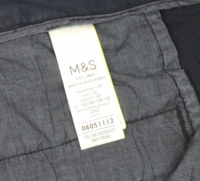 Marks and Spencer Women's Blue Trousers, Size 24