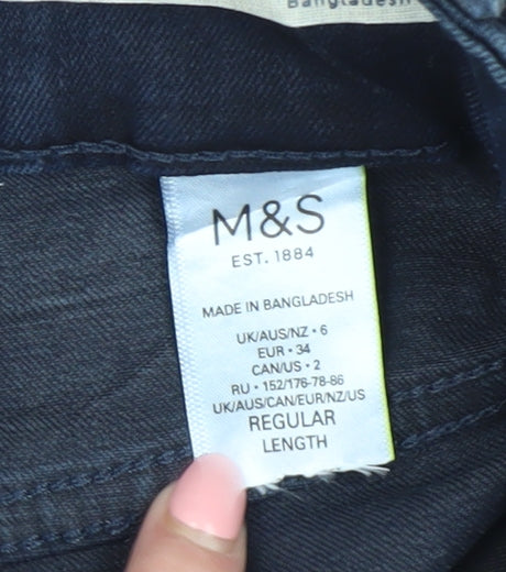 Marks and Spencer Women's Dark Blue Skinny Jeans Size 6