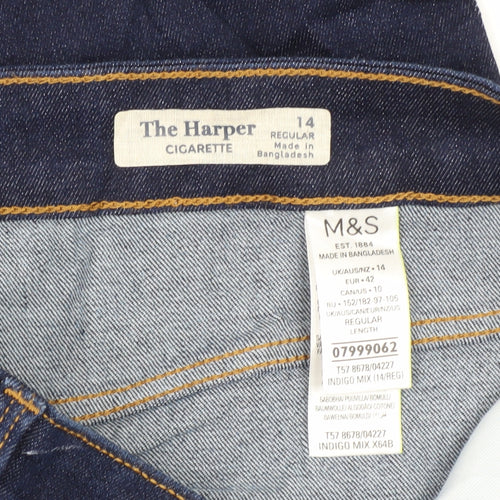 Marks & Spencer Women's Blue Straight Jeans Size 14