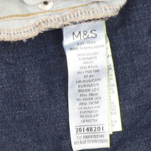 Marks and Spencer Men's Blue Skinny Jeans 32