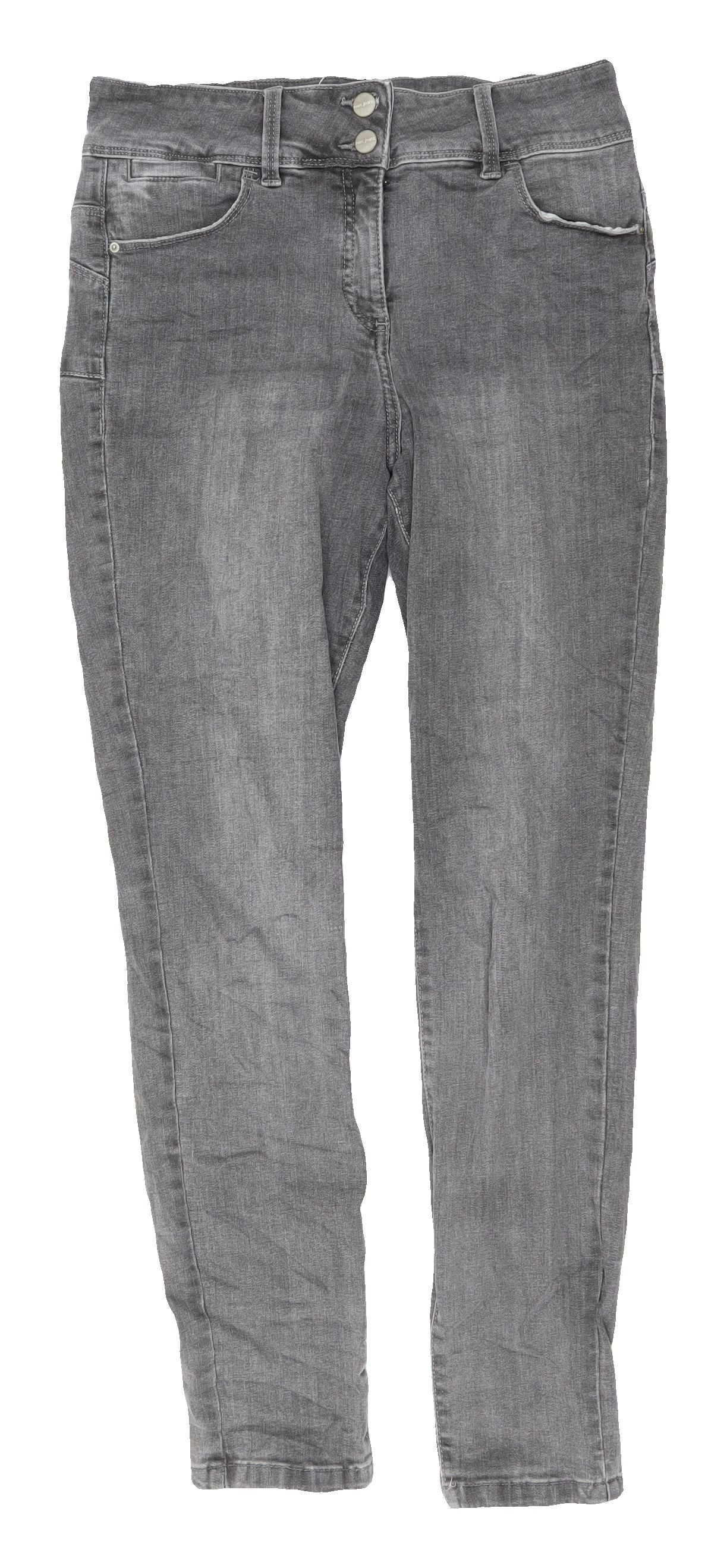 Next Women's Grey Straight Jeans - Size 12