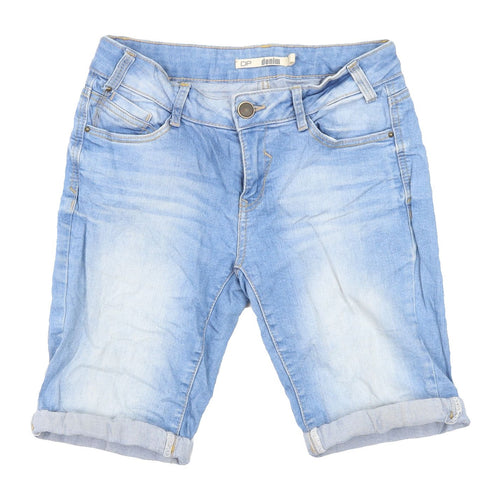 Dorothy Perkins Women's Blue Bermuda Shorts, Size 8