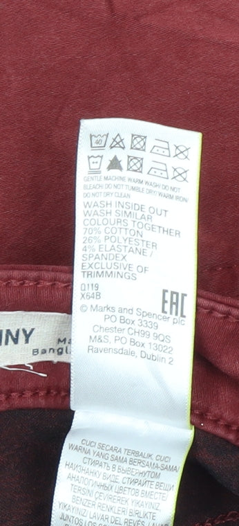 Marks and Spencer Women's Red Skinny Jeans, UK 10