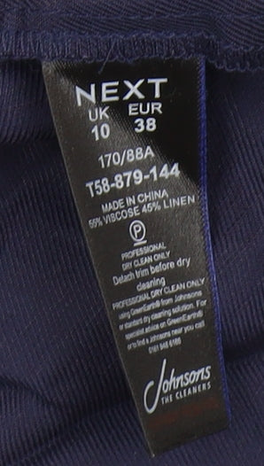 Next Women's Blue Belted Pinafore Dress Size 10