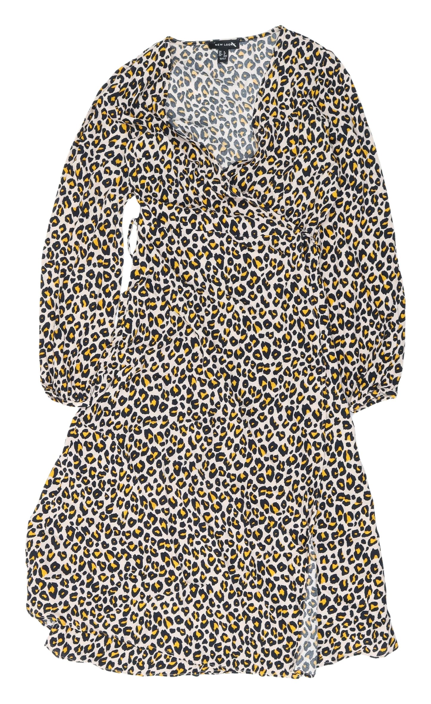 New Look Wrap Dress - Multicoloured, Size 8, Animal Print