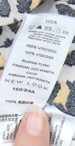 New Look Wrap Dress - Multicoloured, Size 8, Animal Print