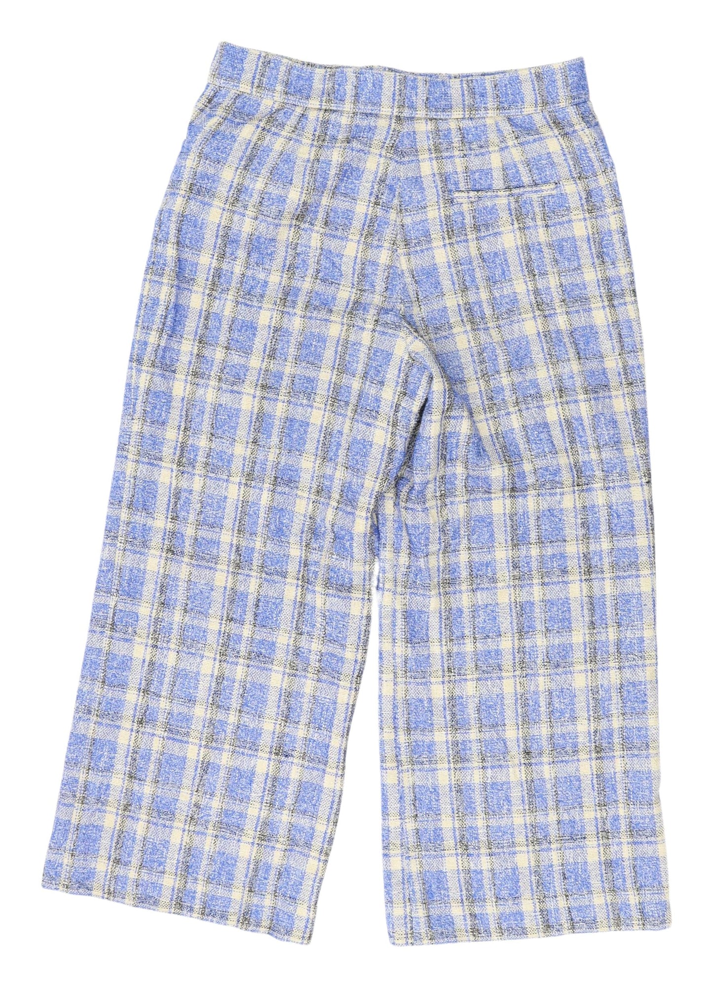 Zara Women's Blue Plaid Trousers Size 12