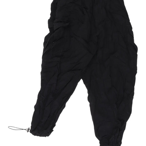 Zara Women's Black Cargo Trousers XS Relaxed Style