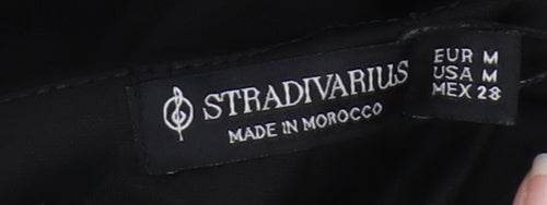 Stradivarius Black Bodycon Dress, Women M, Sleek Evening Wear