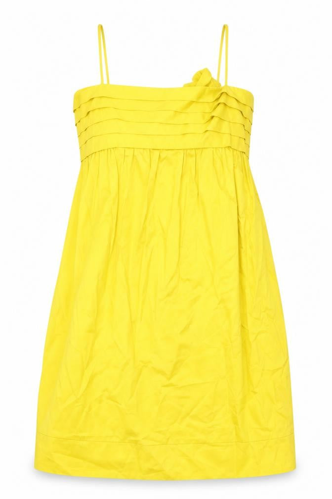 French Connection Yellow A-Line Dress Size 12 Women