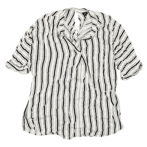 River Island Women's Striped Viscose Blouse, Size 18