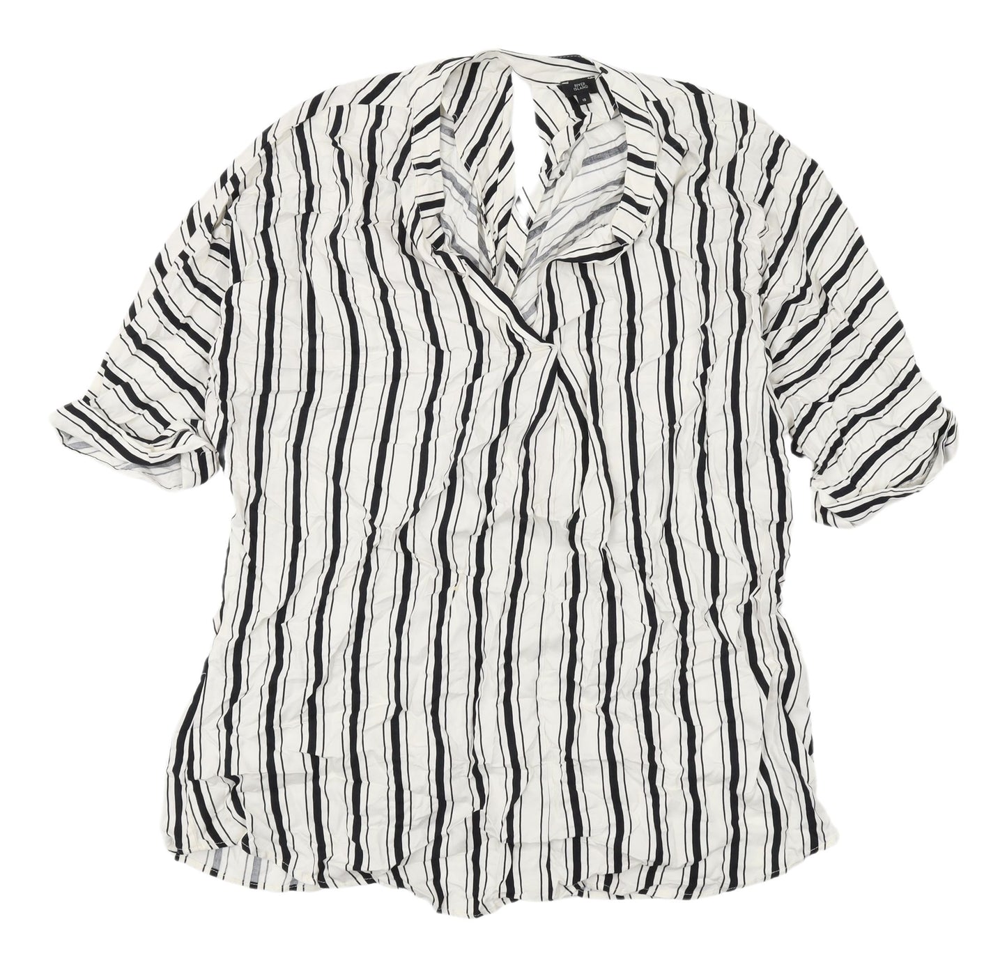 River Island Women's Striped Viscose Blouse, Size 18