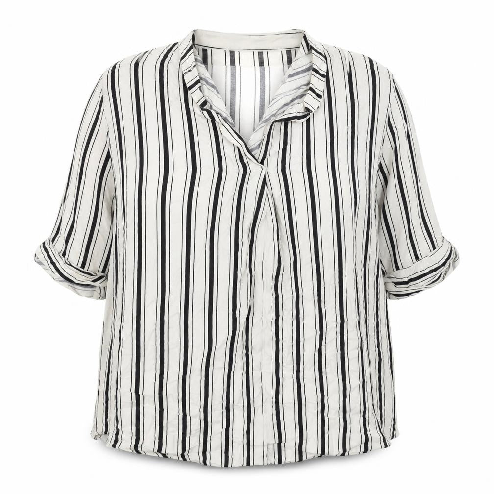 Front view of River Island Women's Striped Viscose Blouse, size 18