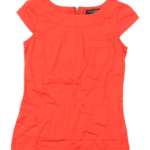 Dorothy Perkins Women's Red Blouse, Size 8, Boat Neck