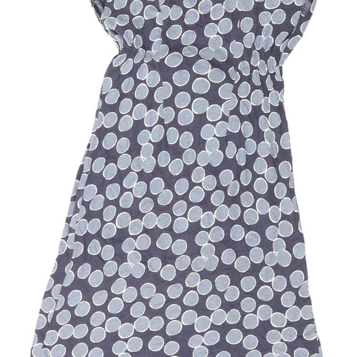 White Stuff Women's Blue Polka Dot Shift Dress S