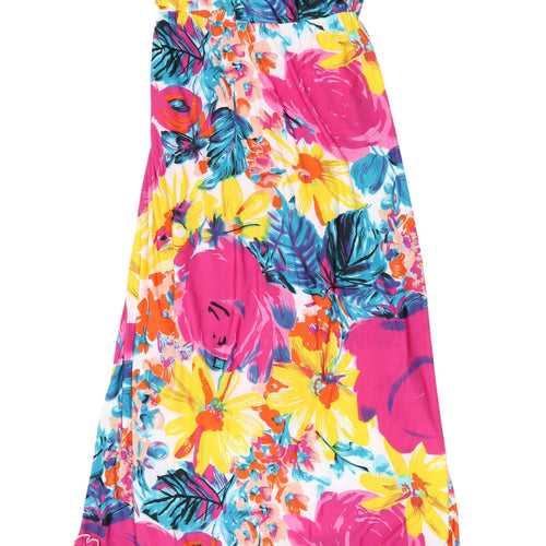 Hello Love London Women's Multicoloured Floral Maxi Dress