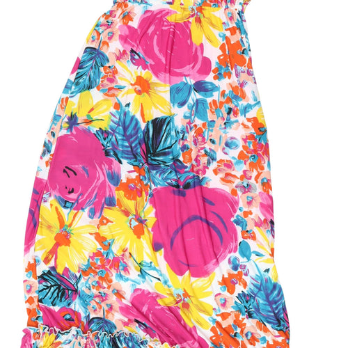 Hello Love London Women's Multicoloured Floral Maxi Dress