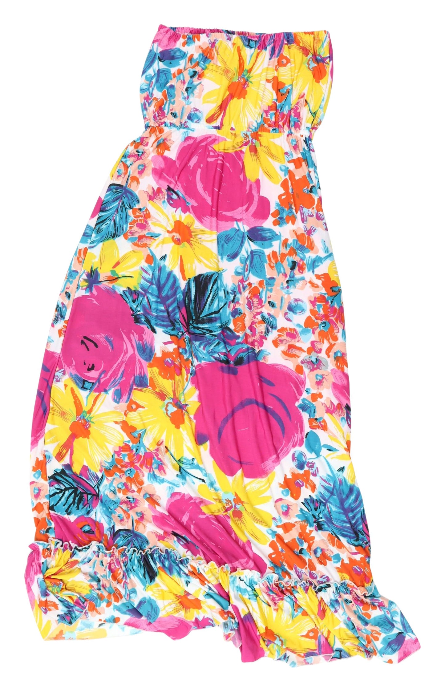 Hello Love London Women's Multicoloured Floral Maxi Dress