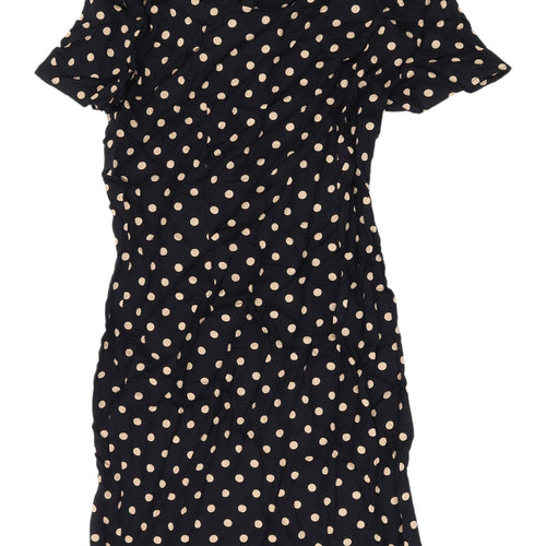 Berkertex Women’s Black Polka Dot Sheath Dress, Size 10