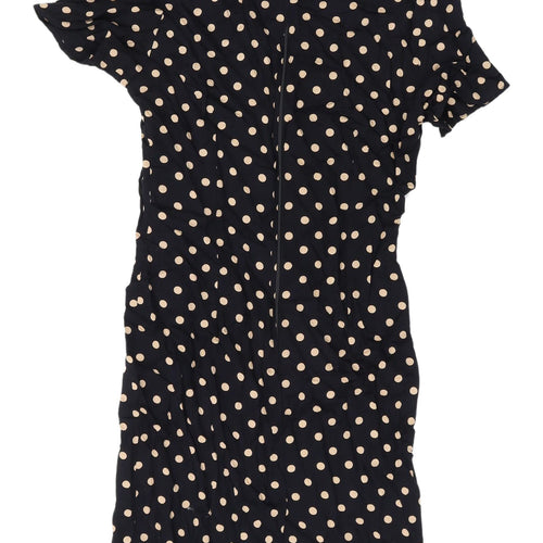 Berkertex Women’s Black Polka Dot Sheath Dress, Size 10