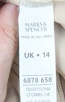 Marks & Spencer Beige Camisole Tank - UK 14 Women Sleeveless