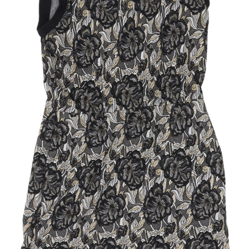 Next Women's Black Floral Sheath Dress, Size 10, Short, Casual