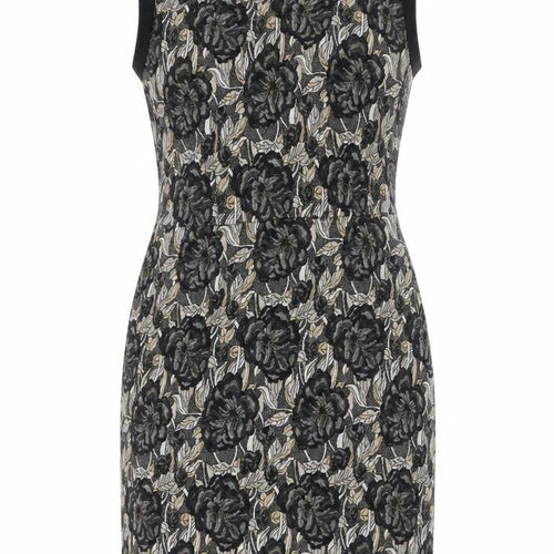 Next Women's Black Floral Sheath Dress, Size 10, Short, Casual